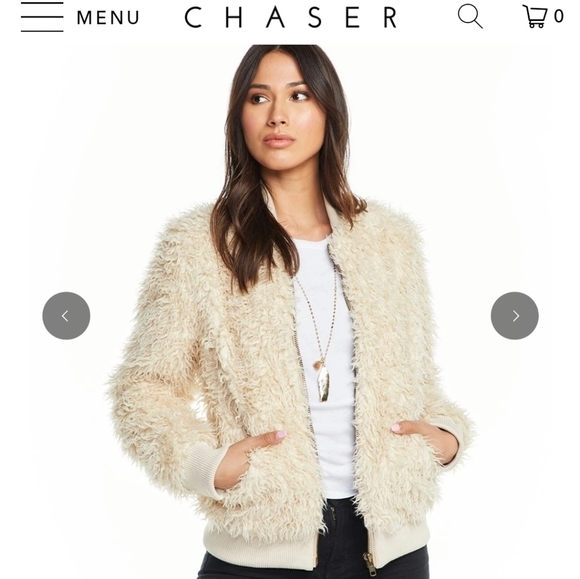 Chaser Faux Lamby bomber Jacket